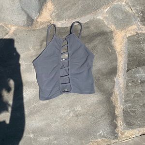 Urban Outfitters gray cutout crop tank
